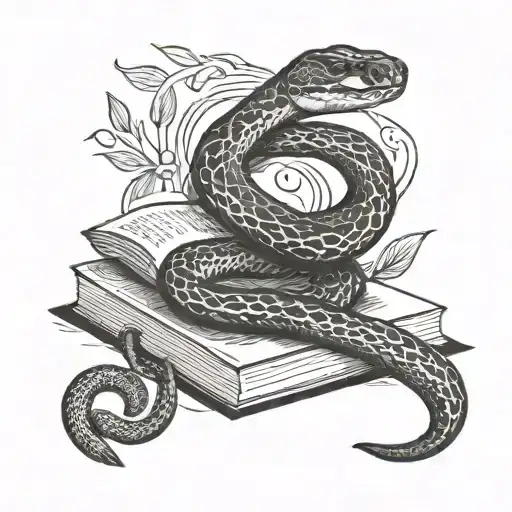 Snake And Book