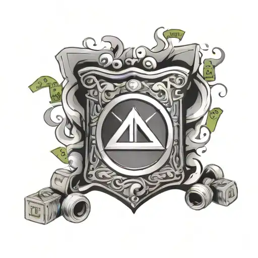 V12 Logo Surrounded By Money Bags And Smoke With A Mercedes Benz Symbol And The Words No Money Out