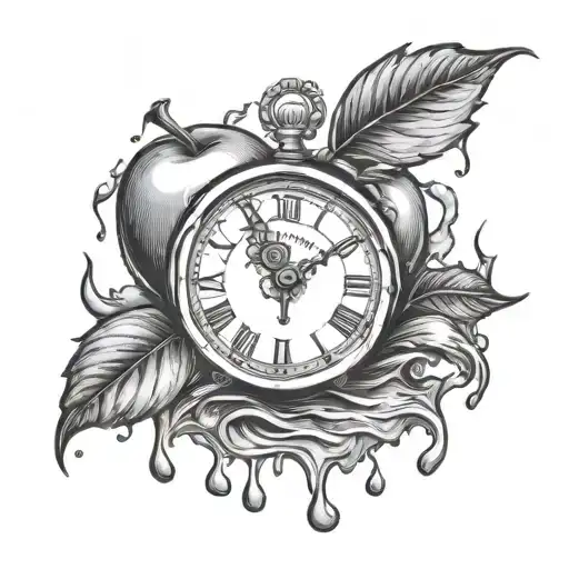 Clock Melting Poison Apple