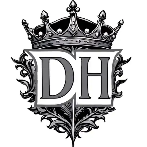 Initials Dh With A With A Small Crown Above It