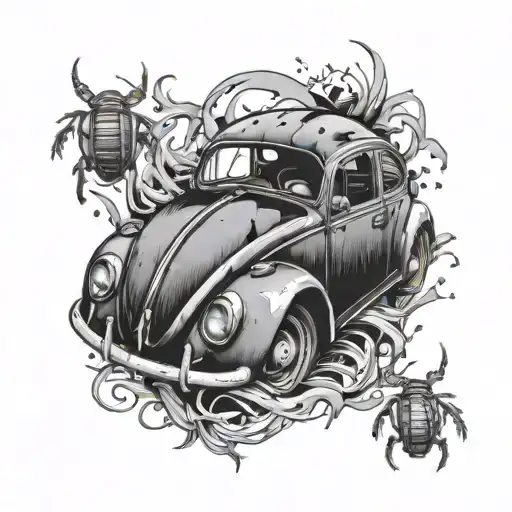 Wrecked Beetle Car