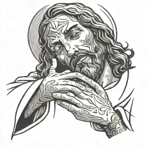 Jesus Christ Holding His Hand Out