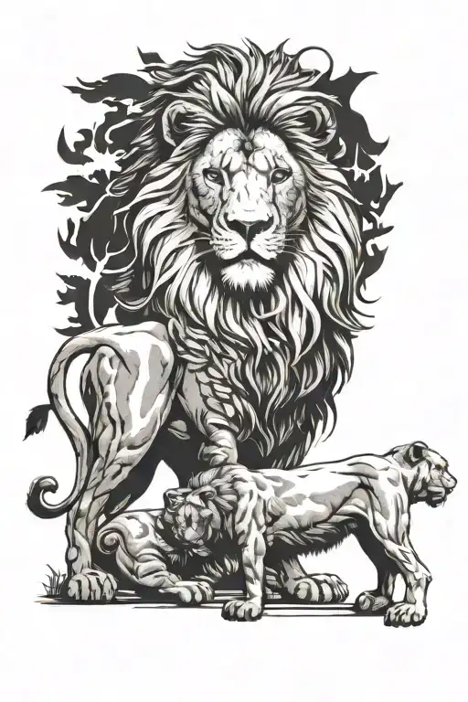 Egle And Lion Standing