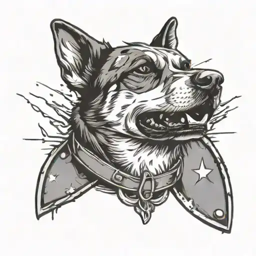 Beaten Up Army Dog Tag