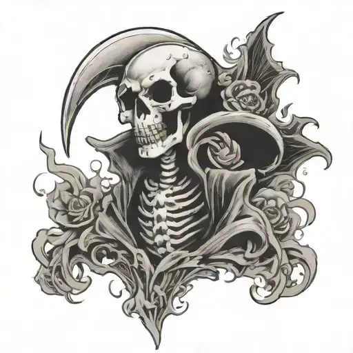 Scary Skeleton Marlyn Menroe Stencil