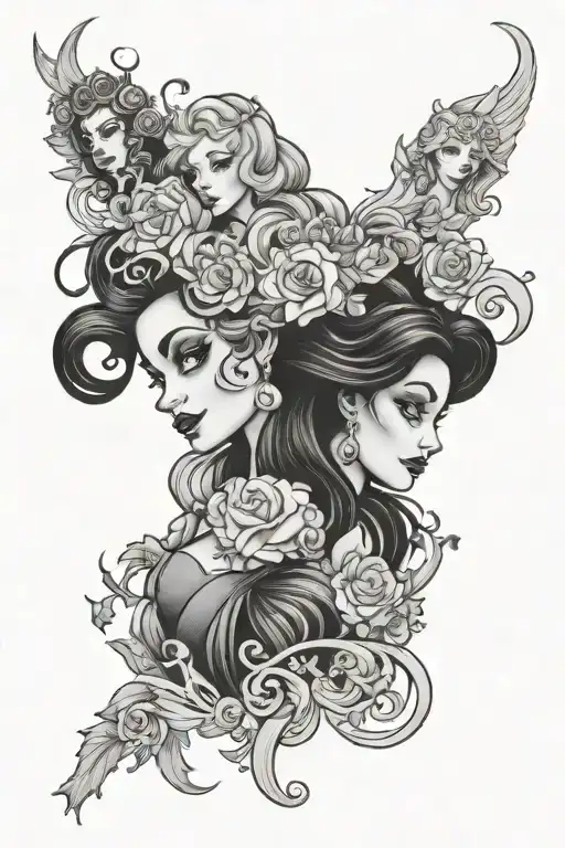 Creepy Disney Princesses Surrounded