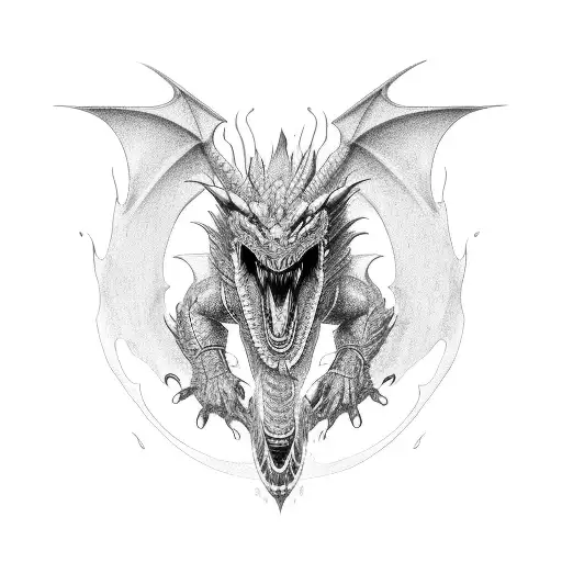 Dragon Fighting Cyborg