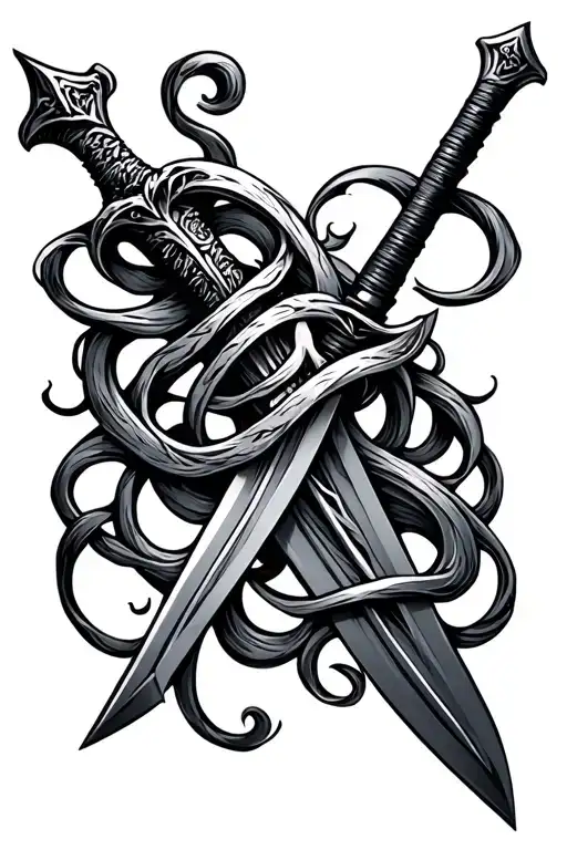 Gothic Sword Intertwined
