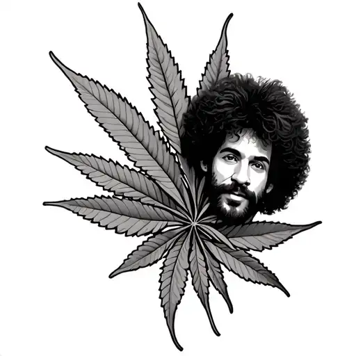 Bob Ross Painting Team No Sleep Money Weed Leaf Intertwined