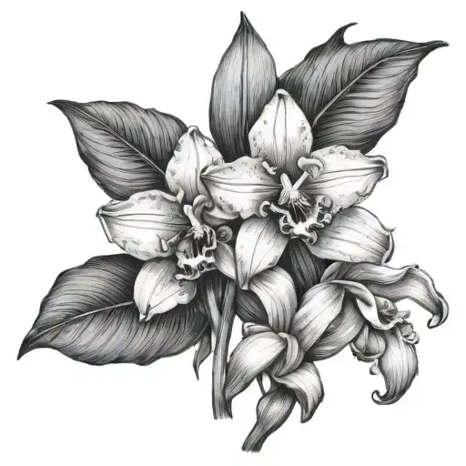 Cattleya Trianae Orchid Vine Wrapping