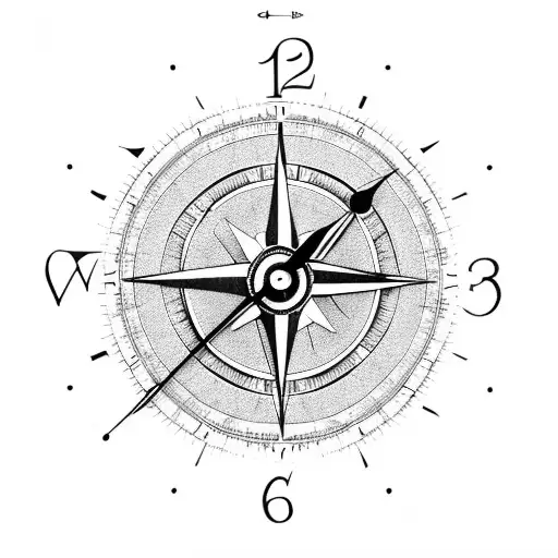 Clock With Compass And Infinite Sign