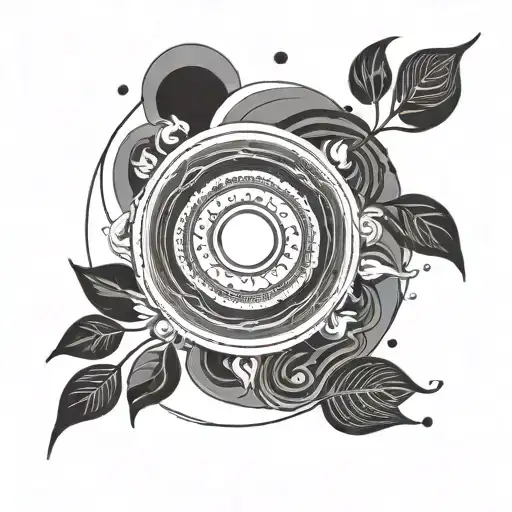 Outline Of A Circle With A Dot