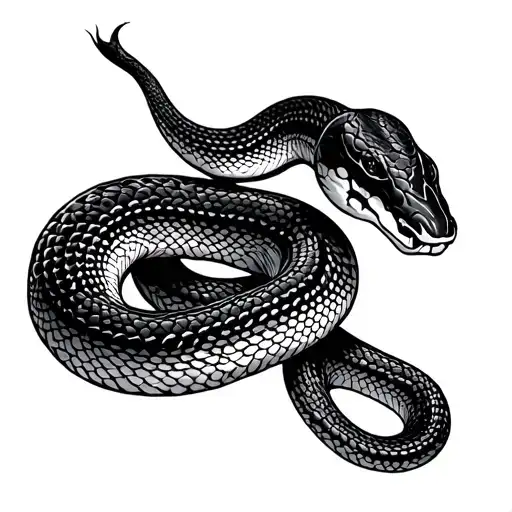 Snake Beautifully Circling Snake