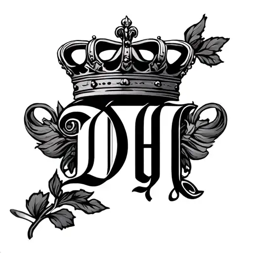 Initials Dh With A Crown Above It