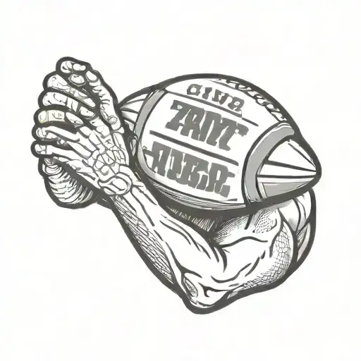 Football Text For Arm Holding