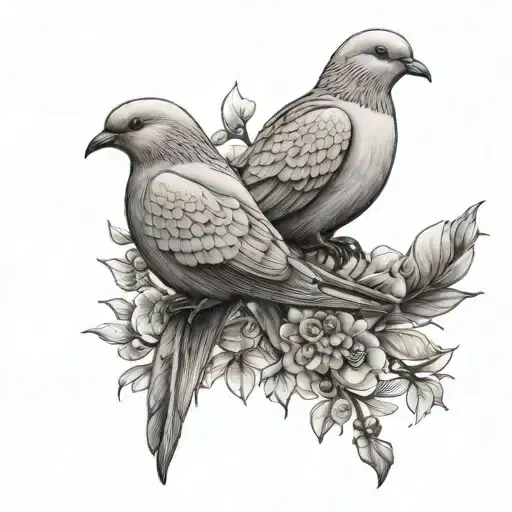 Two Doves With Rosary Leg Sleeve