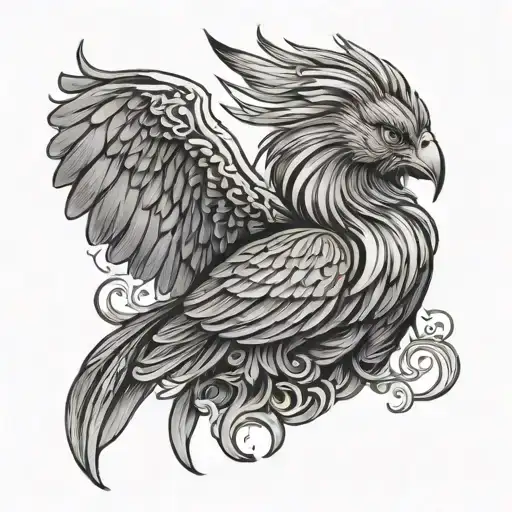 Phoenix Bird With French Mastiff Face