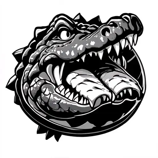 Florida Gator Culinary Arts Inspired Tattoo Featuring