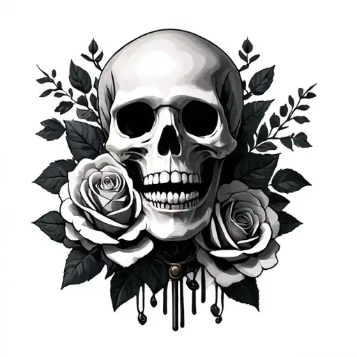 Alchemist Skeleton With Wilting Roses