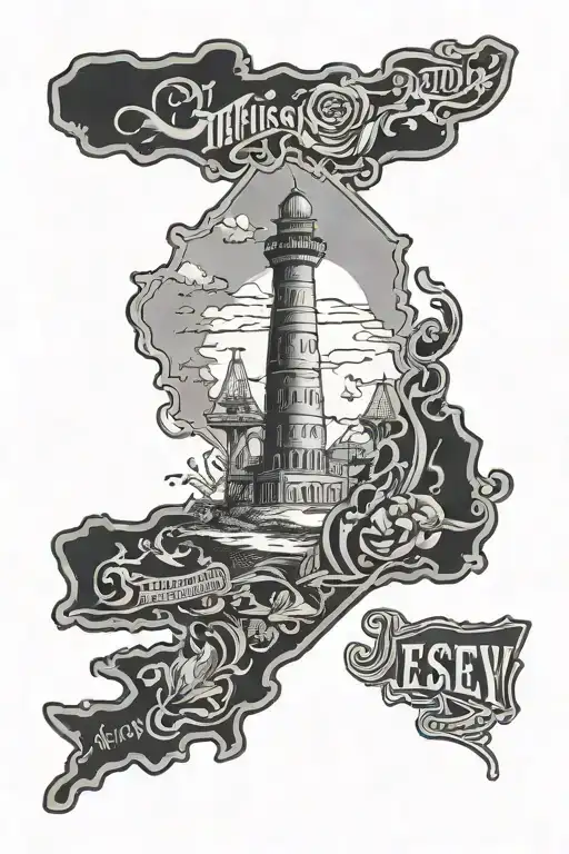 07087 Inside Outline Of New Jersey