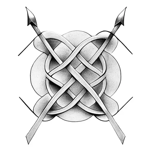 Infinity Symbol With Arrow Through It