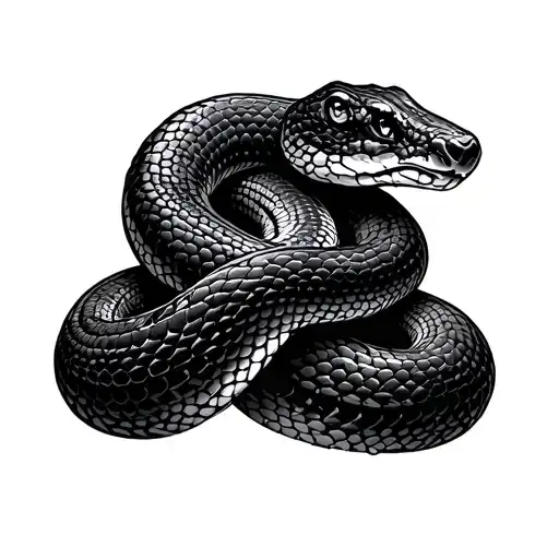 Snake Beautifully Circling Snake