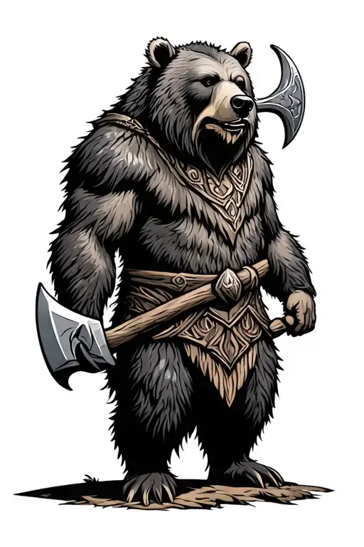 Druid Bear With Ax