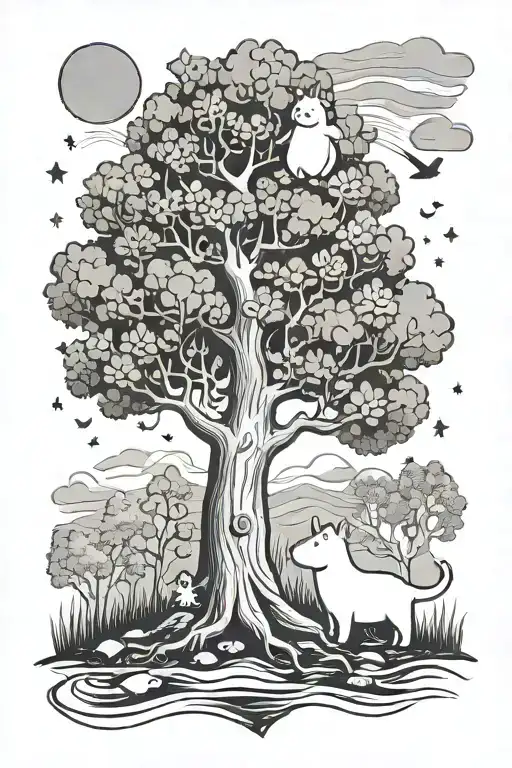 Tree With Moomins Around It