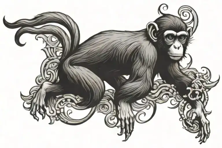 Monkey Aquarius Zodiac Symbol