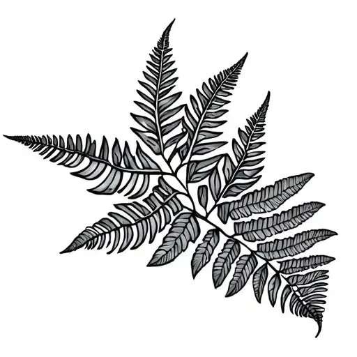 New Zealand Fern In Maori Style