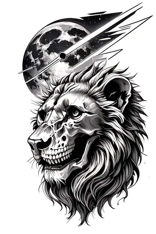 Lion Head Skeleton Watch Dark Side Of The Moon