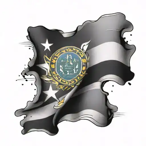 Brazilian Flag And Cuban Flag Mixed