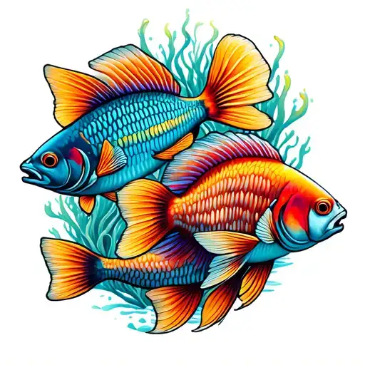 Aquarium Filled With Colorful Fish