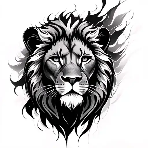 Abstract Lion Face Little Detail