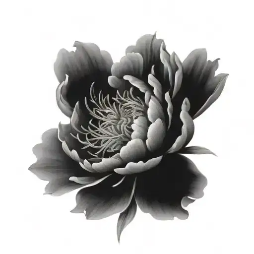 Fine Line Peony For A Forearm