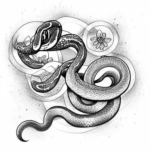 2 Snake 2 Flowers