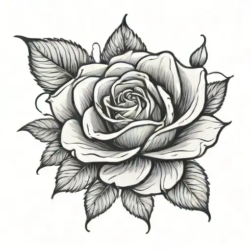 Design A Tattoo Featuring A Rose In Bloom