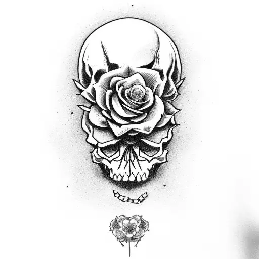 Skull And Roses Full Color