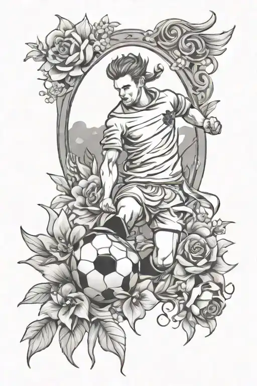 Sagittarius Soccer Sky Flowers