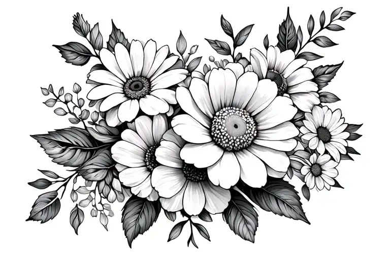 Daisy Cosmo Rose Honeysuckle Sweet Pea Chrysanthemum Peony Marigold