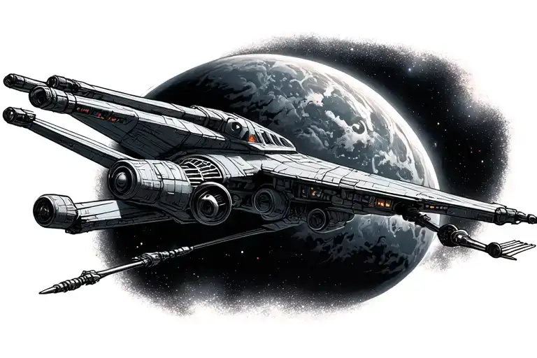 X Wing Over Tattoine Twin Suns Inspired