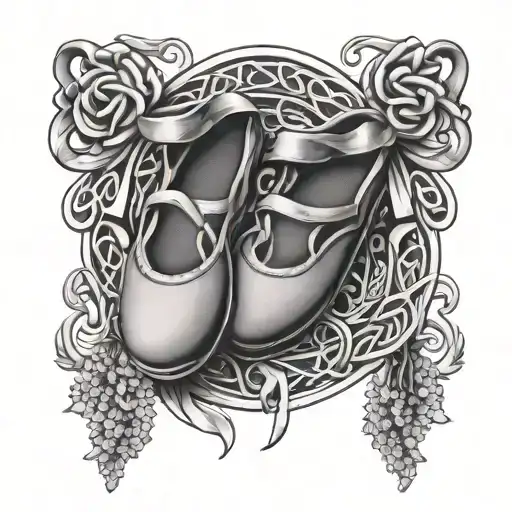 Celtic Lavender Ballet Shoe Tied