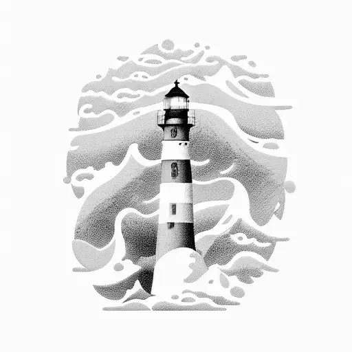 Lighthouse Mountains Waves