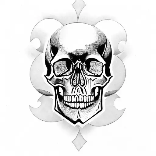 Skull Tribal Roses Numerals