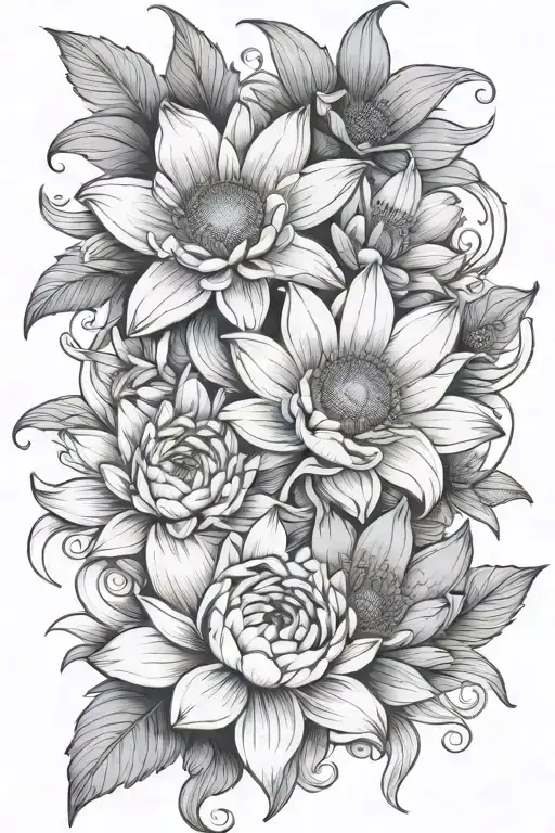 Daisy Water Lily Poppy Rose Flower Surrounded