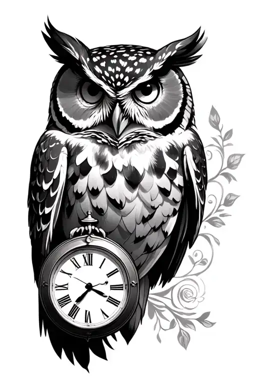 Owl And 3 Clocks Hanging