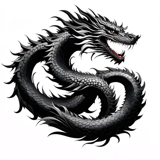 Samurai Dragon Intertwined