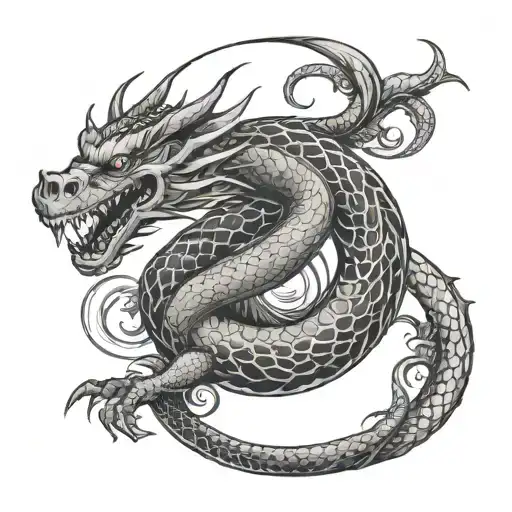 Dragon Ouroboros Dragon Coiling