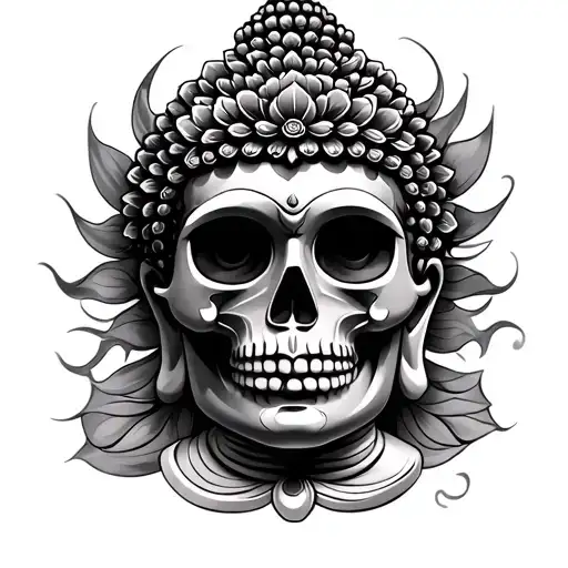 Meditating Buddha Skull