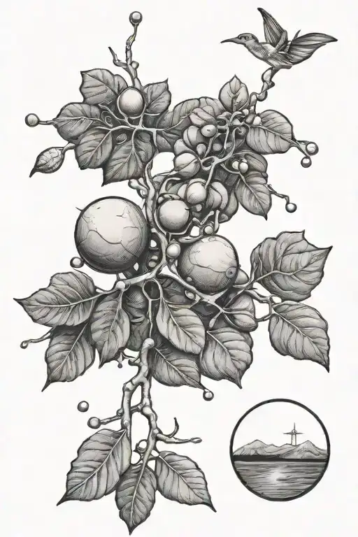 Serotonin Molecule With Nature